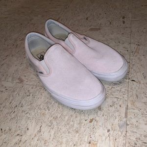 Vans Pink Suede Slip-Ons